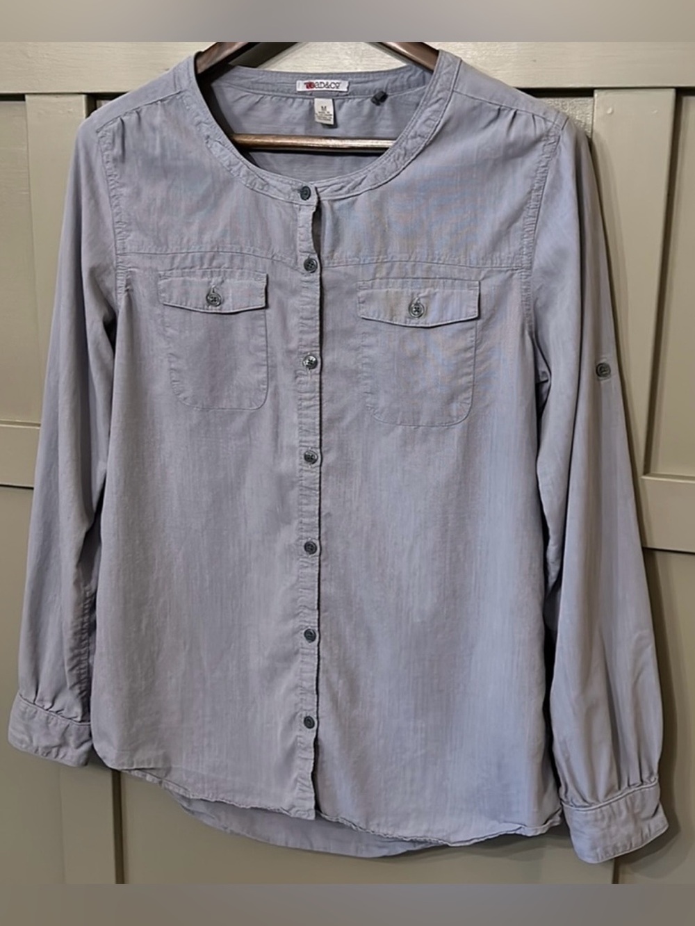 Toad&Co Beryl Long Sleeve Shirt in Storm Gray Size small